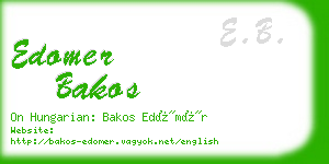edomer bakos business card
